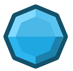 Diamond octagon 06-07 blue outlined