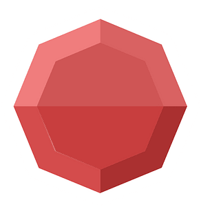 Diamond octagon 16-09 red
