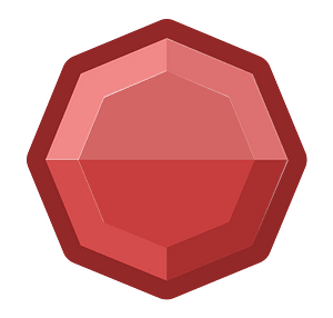 Diamond octagon 18-07 red outlined