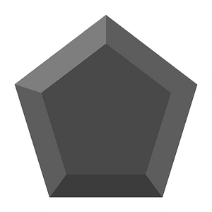 Diamond pentagon 01-12 black