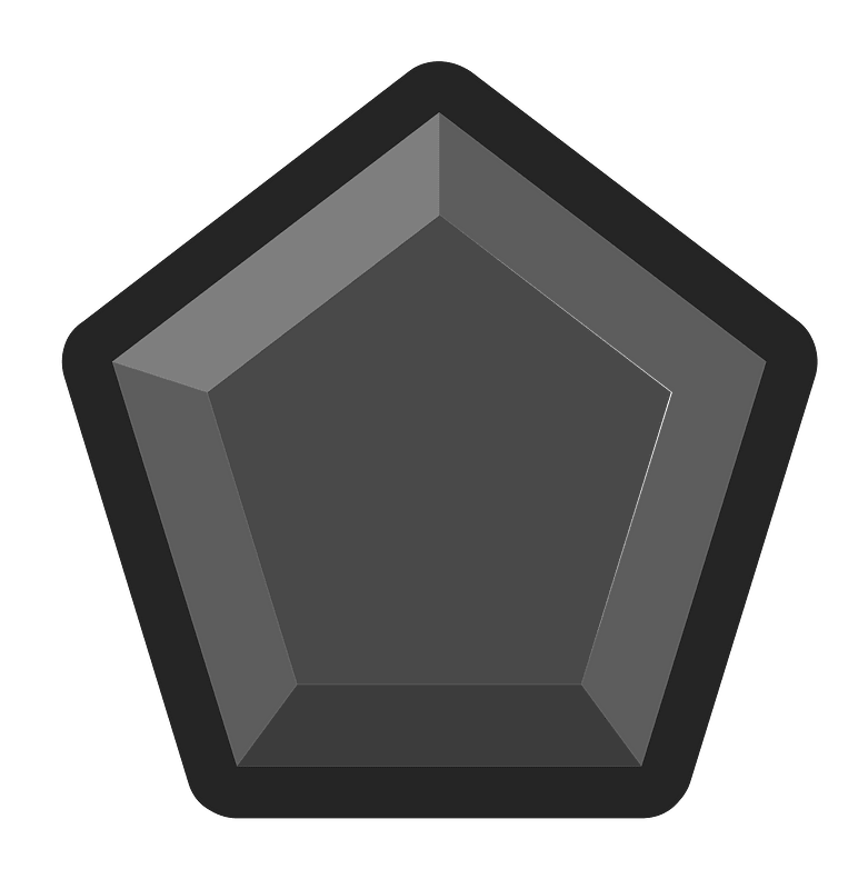 Diamond pentagon 03-14 black outlined