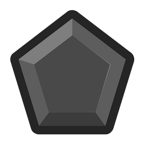 Diamond pentagon 03-14 black outlined