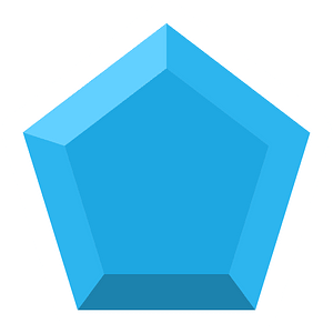 Diamond pentagon 04-12 blue