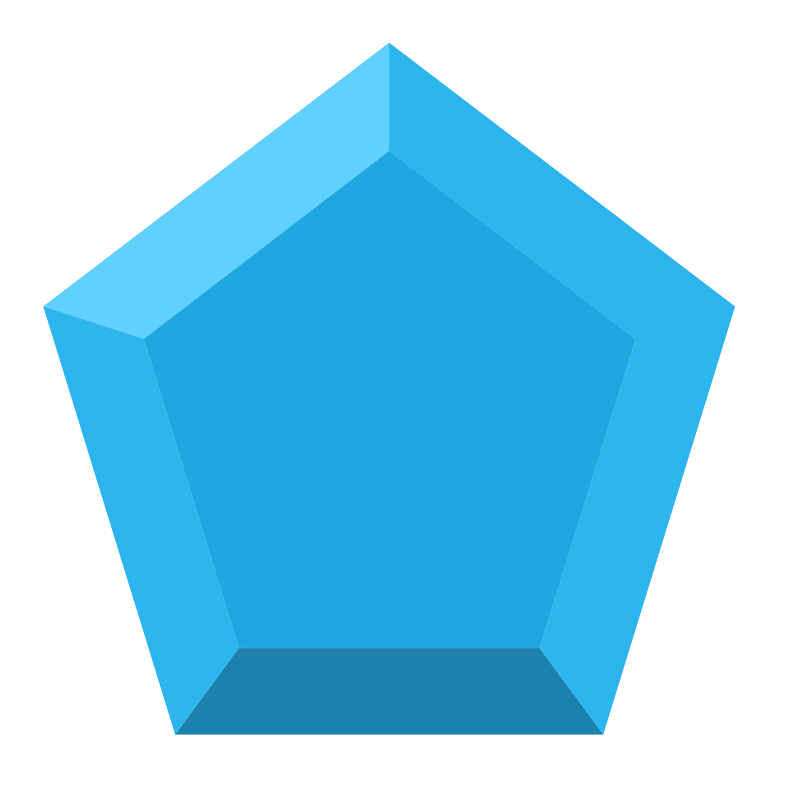 Diamond pentagon 05-17 blue