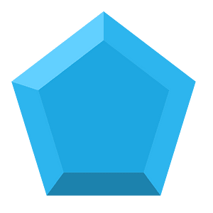 Diamond pentagon 05-17 blue