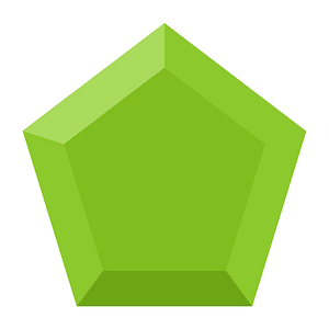 Diamond pentagon 07-12 green