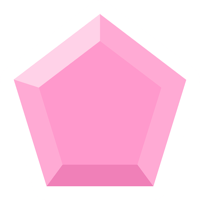 Diamond pentagon 13-12 pink