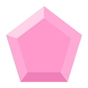 Diamond pentagon 13-12 pink