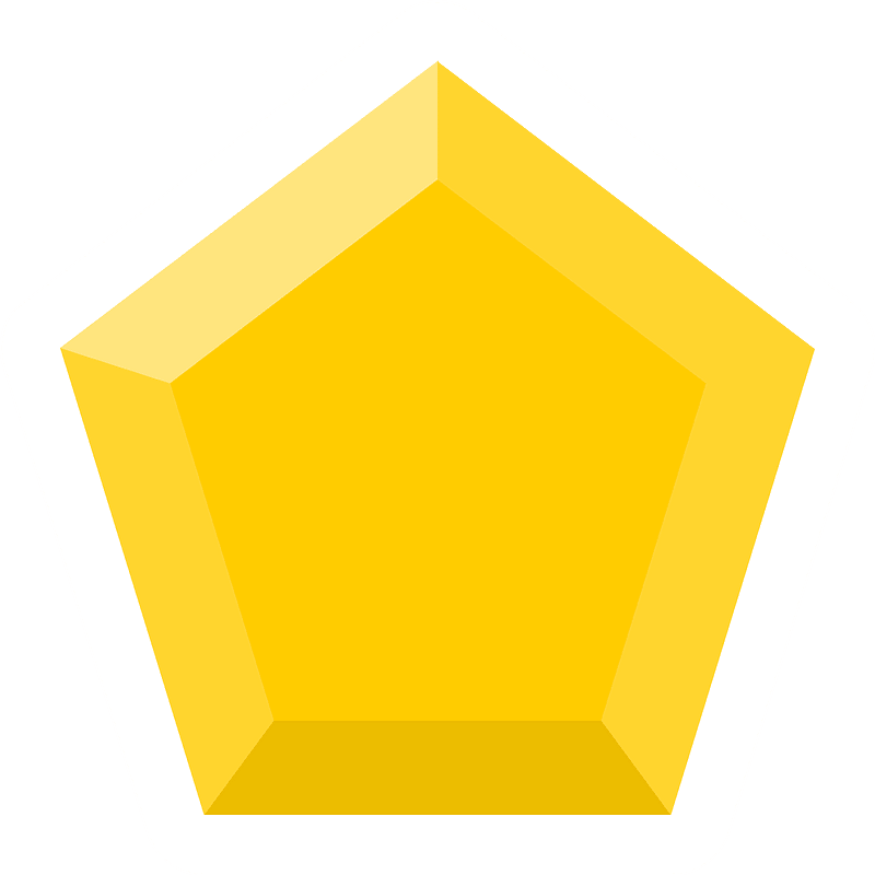 Diamond pentagon 19-12 yellow