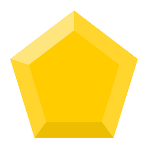 Diamond pentagon 19-12 yellow