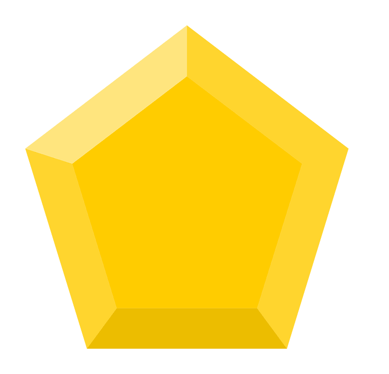 Diamond pentagon 20-17 yellow