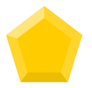 Diamond pentagon 20-17 yellow