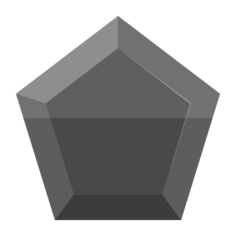 Diamond pentagon 01-08 black