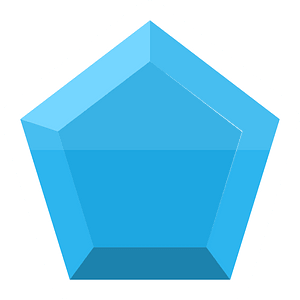 Diamond pentagon 04-08 blue