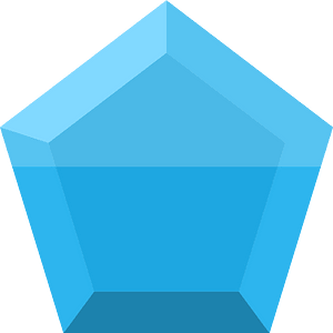 Diamond pentagon 05-03 blue