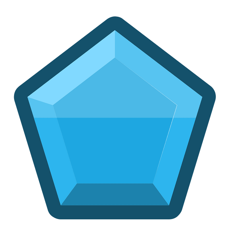 Diamond pentagon 06-06 blue outlined