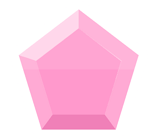 Diamond pentagon 13-08 pink