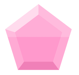 Diamond pentagon 14-03 pink