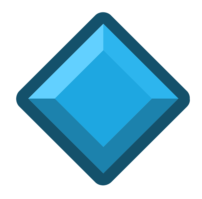 Diamond rhombus 06-15 blue outlined