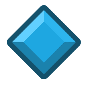 Diamond rhombus 06-15 blue outlined