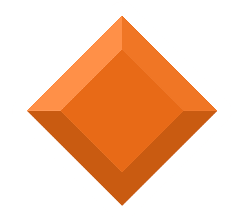 Diamond rhombus 10-13 orange