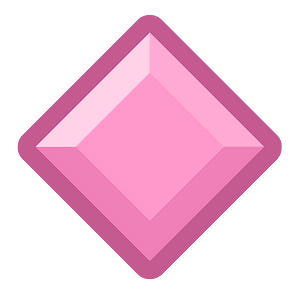 Diamond rhombus 15-15 pink outlined