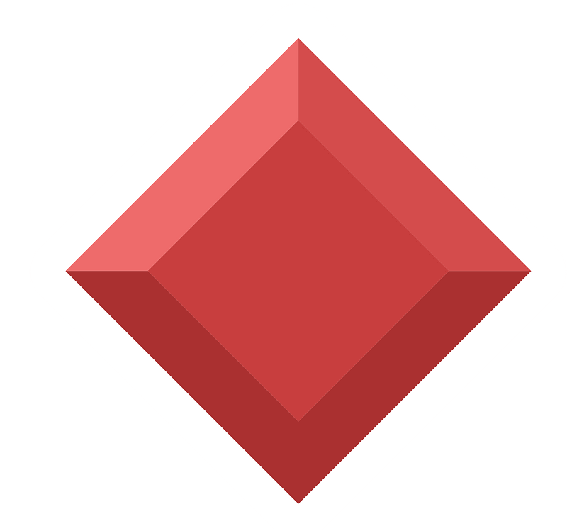 Diamond rhombus 16-13 red