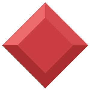 Diamond rhombus 17-16 red