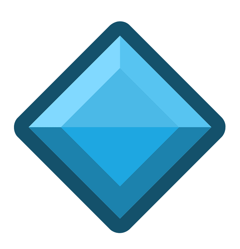 Diamond rhombus 06-05 blue outlined