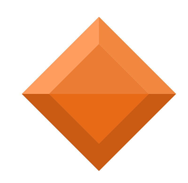 Diamond rhombus 10-07 orange