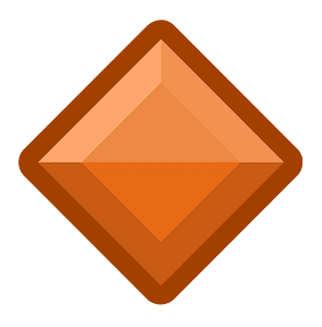 Diamond rhombus 12-05 orange outlined