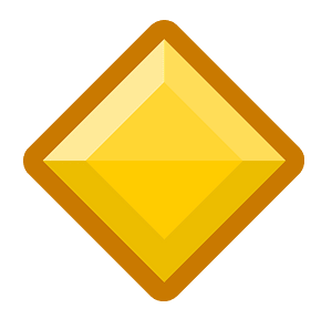 Diamond rhombus 21-05 yellow outlined