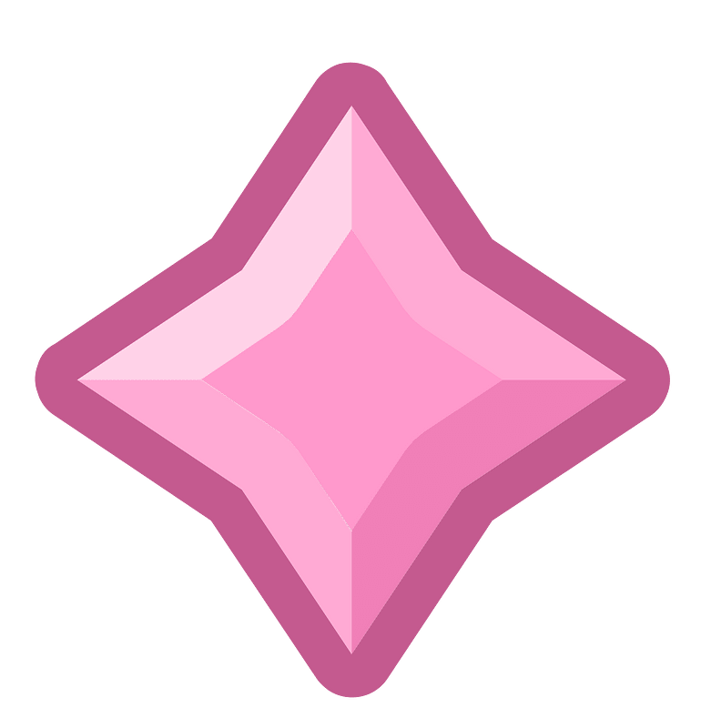 Diamond sparkle 15-11 pink outlined