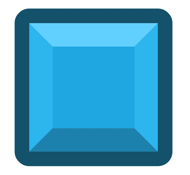 Diamond square 06-16 blue outlined