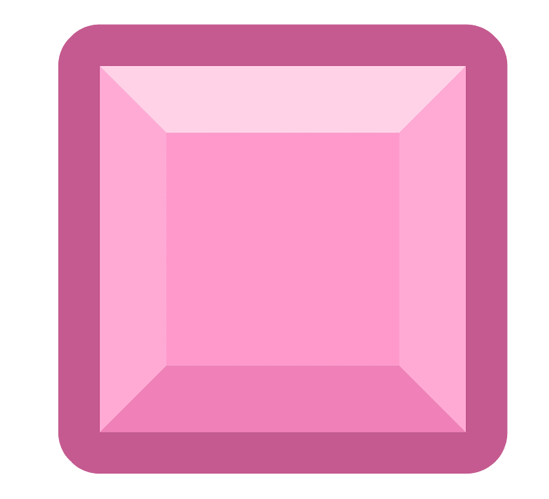 Diamond square 15-16 pink outlined