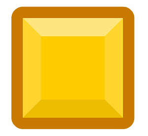 Diamond square 21-16 yellow outlined