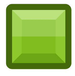 Diamond square 09-04 green outlined