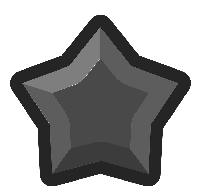 Diamond star 03-24 black outlined