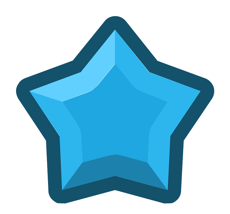 Diamond star 06-24 blue outlined