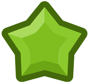 Diamond star 09-24 green outlined