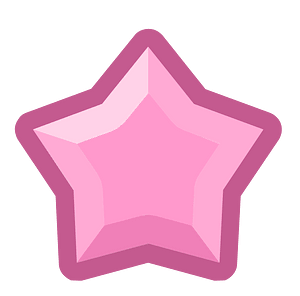 Diamond star 15-24 pink outlined