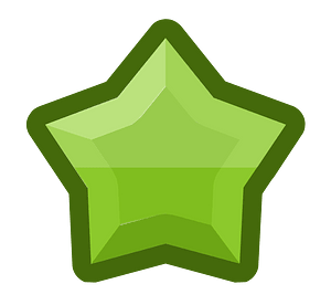 Diamond star 09-10 green outlined