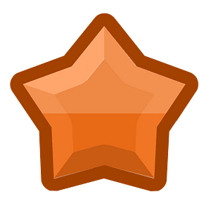 Diamond star 12-10 orange outlined