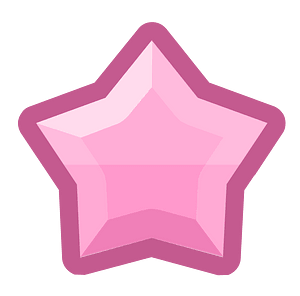 Diamond star 15-10 pink outlined