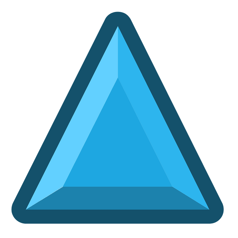 Diamond triangle 06-12 blue outlined