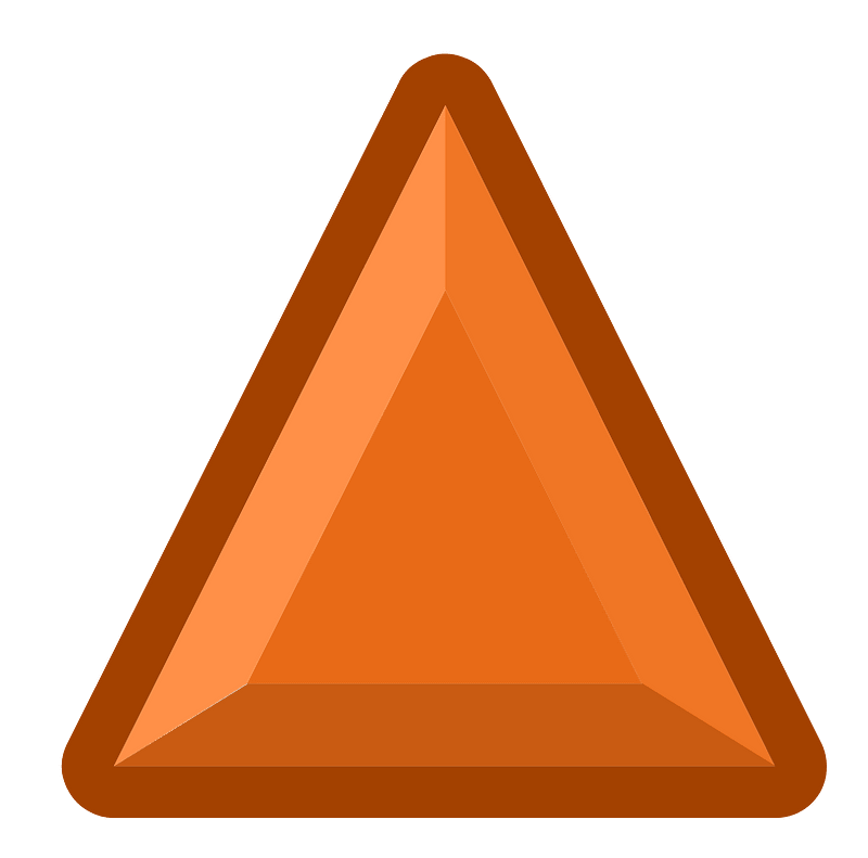 Diamond triangle 12-12 orange outlined