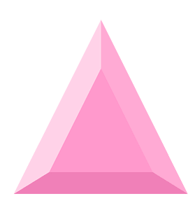 Diamond triangle 14-19 pink