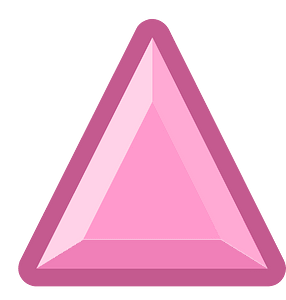 Diamond triangle 15-12 pink outlined