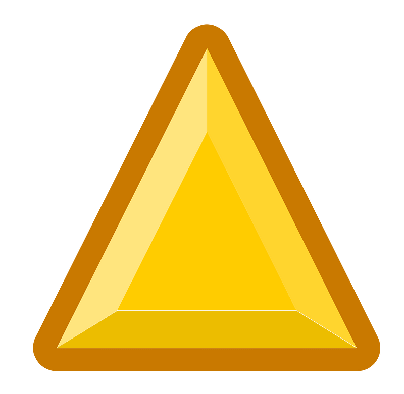 Diamond triangle 21-12 yellow outlined