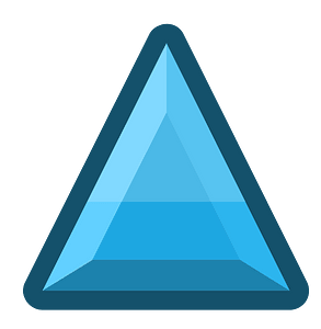 Diamond triangle 06-08 blue outlined